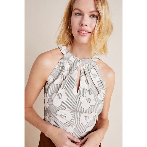 Eva Franco Anthropologie Woodstock Floral Halter Top - Picture 1 of 8
